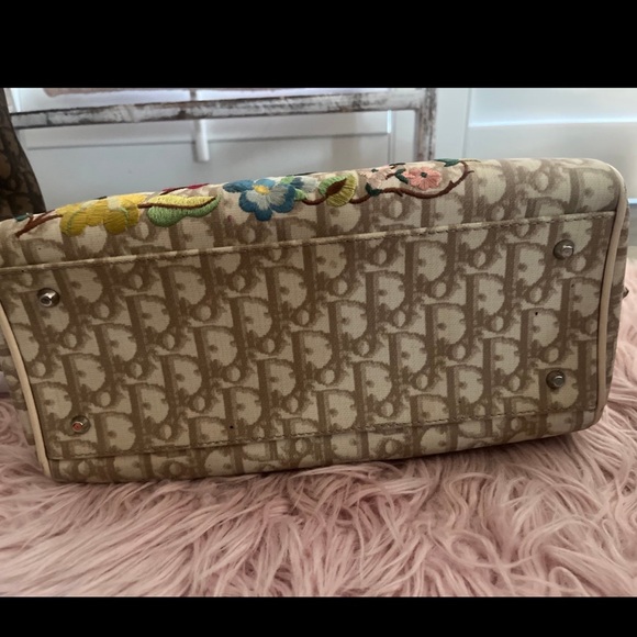 Christian dior Diorrissimo embroidered floral boston bag RARE! - Picture 7 of 12
